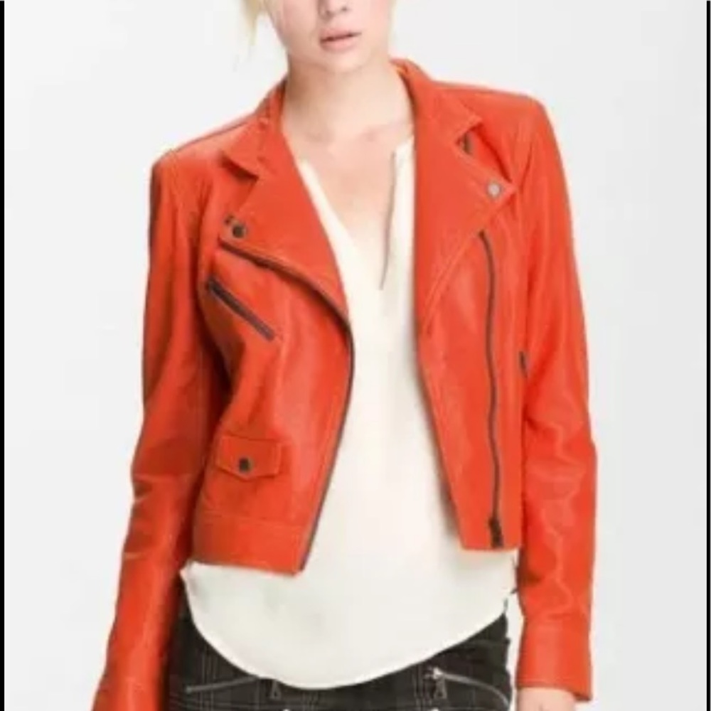 TRUTH & PRIDE Leather Moto Jacket. Small